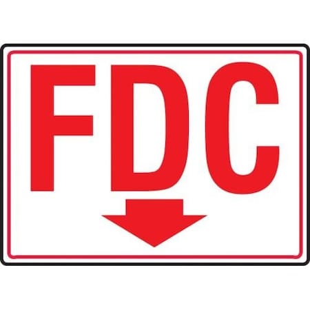 FDC REFLECTIVE SIGN FDC RED ON WHITE MEXG543XV